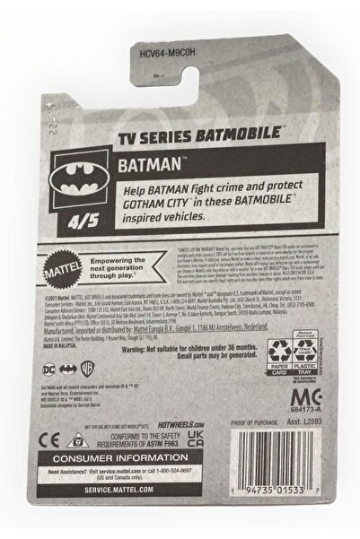 HOT WHEELS Classic TV Series Batmobile – 1:64 Scale Die-Cast Collectible Vehicle