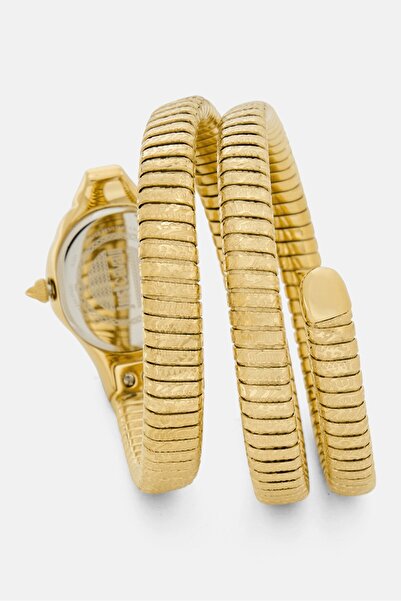 Just Cavalli Women JC1L271M0025 Stainless Steel Signature Snake Analog Watch 22 mm, Gold