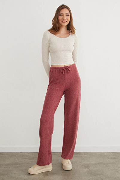 Fulla Moda Soft Palazzo Trousers with Tie Waist