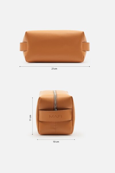 MAFİ Bravo 100% Genuine Leather Men's Handbag – Durable Design with Metal Zipper