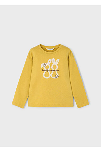 MAYORAL Tricou galben cu mânecă lungă brodat pentru fetiță 4010