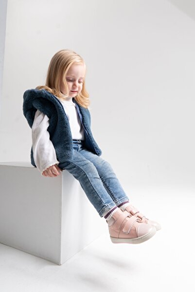 mnpc Kız Çocuk Pudra Hakiki Deri Suya Dayanıklı Anatomik İlk Adım Bot