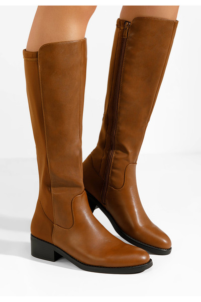 B T Shoes Γυναικείες Μπότες Casia ταμπά