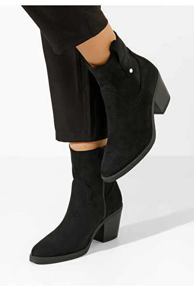 B T Shoes Γυναικεία Μποτάκια Cowboy Alyonna Μαύρα