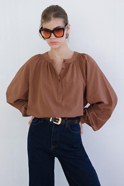 Touché Privé 100% Cotton Tunic with Drawn Collar