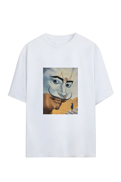 GraffTee تي شيرت دالي قطني كبير الحجم للجنسين