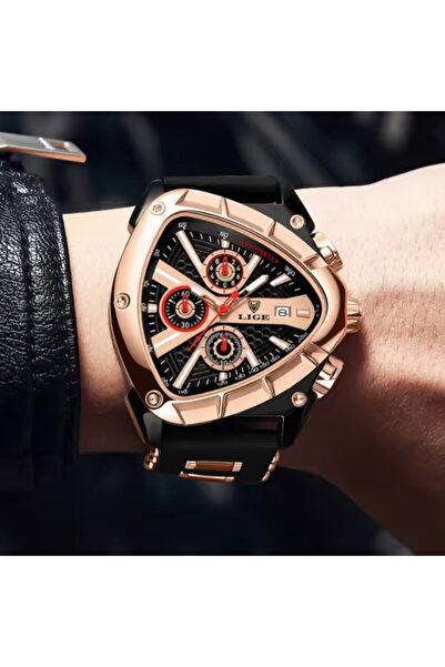 Store Polat Alemdar Saati Triangle Model Function Silicone Cord Waterproof Male Watch