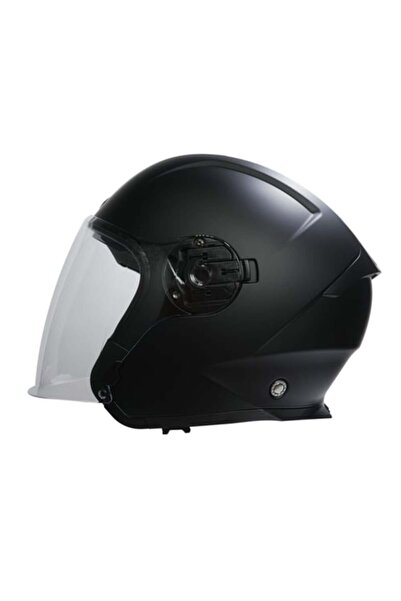 beon B-203 Güneş Gözlüklü Yazlık Yarım Kask Siyah