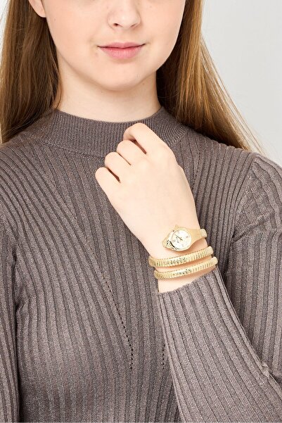 Just Cavalli Women JC1L271M0025 Stainless Steel Signature Snake Analog Watch 22 mm, Gold