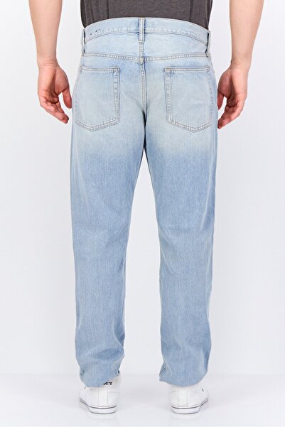 GAP Men Slim Fit Washed No Stretchable Denim Jeans, Washed Blue