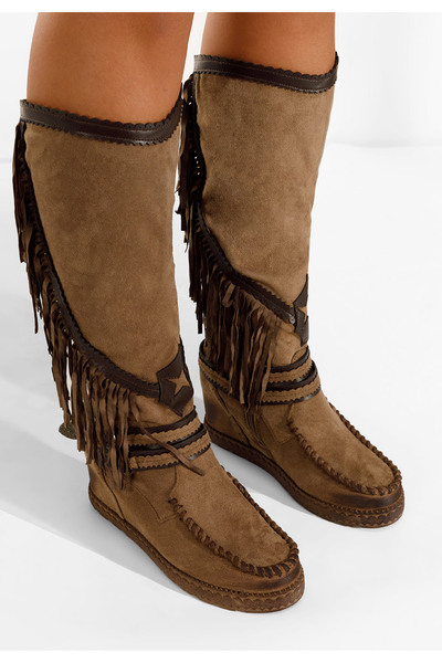 B T Shoes Khaki mocc boty Aguera