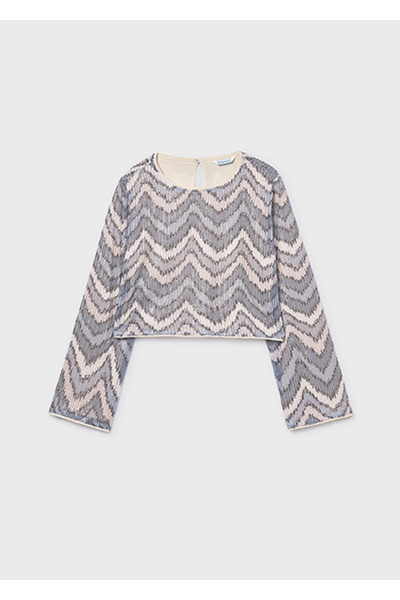 MAYORAL Gri Kız Çocuk Pullu Bluz 7031