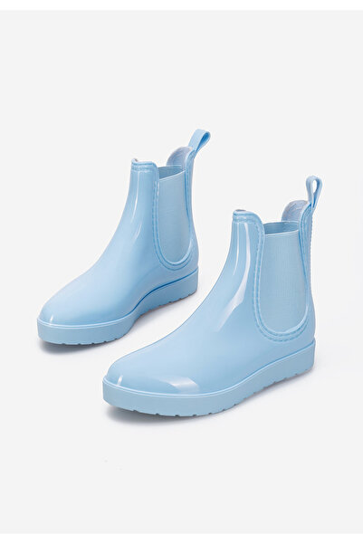 B T Shoes Modré dámské kotníkové holínky Leiria