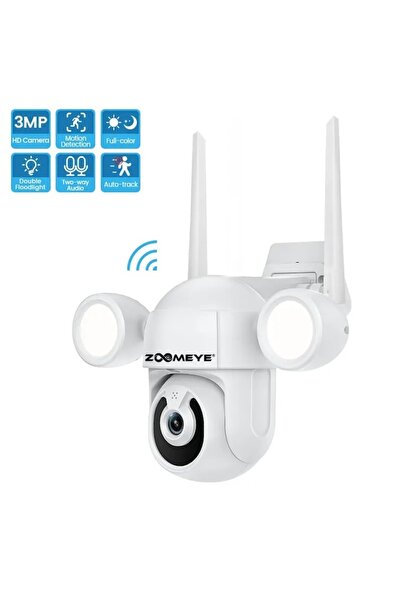 ZoomEye Camera de Supraveghere cu 2 Reflectoare LED FloodLight Pro Full HD 3MP PTZ WiFi