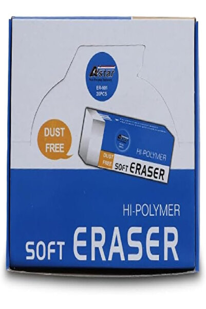 RAHALIFE HOME SOLUTION ممحاة رحالايف هاي بوليمر ناعمة - ممحاة خالية من الغبار للمدرسة والمكتب والمنزل، علبة من 20 قطعة