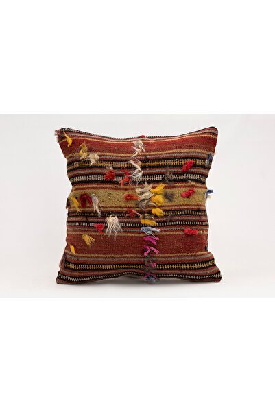 Kilim Whole Sale غطاء وسادة عتيق مصنوع يدويًا من الكليم والصوف مقاس 40x40 سم