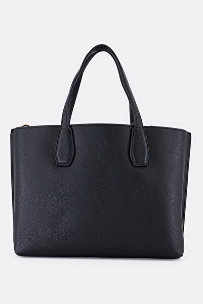 Anne Klein Women Brand Logo Satchel Bag With Card Holder, Black