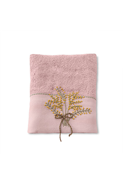 Altınbaşak Рушник Laurel Bambu з вишивкою 50 x 90, суха троянда