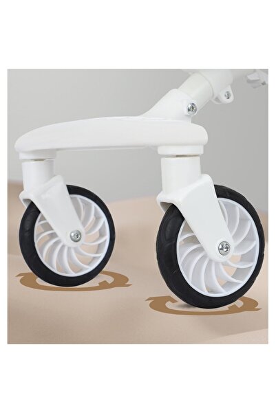 Flippy Cărucior Sport 3în1, 6-36 Luni, Reversibil, Pliabil, Poziție Somn, Centură, Alb, Ursuleț