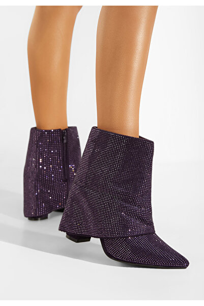 B T Shoes Μποτάκια με τακούνι μωβ Domina