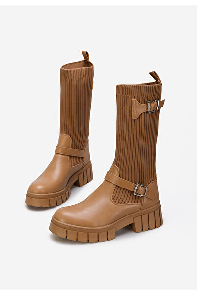 B T Shoes Hnedé dámské kozačky Rochelle