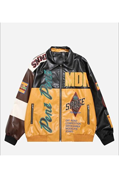 ARDSU Innerse Women's Men's Faux Leather. Ici Astarli, Motorcycle Jacket,