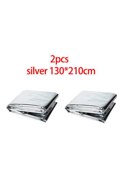 Choice7 2pcs Silver 130 Emergency Thermal Poncho Blanket Lightweight Water-Re...