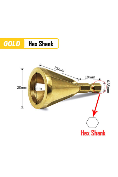 Choice4 Gold Hexagon Deburring External Chamfer Tool Metal Hex Triangle Trimm...