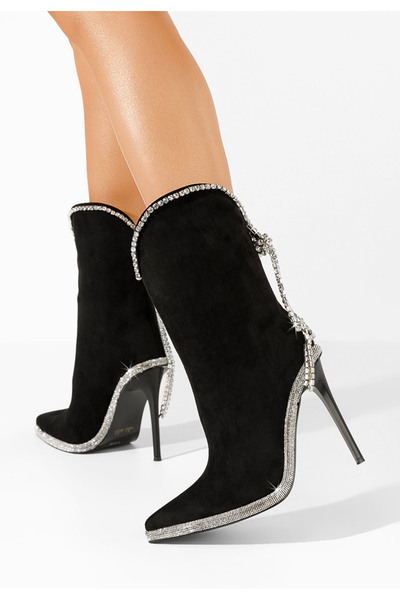 B T Shoes Γυναικεία Μποτίνια Zivina Μαύρα