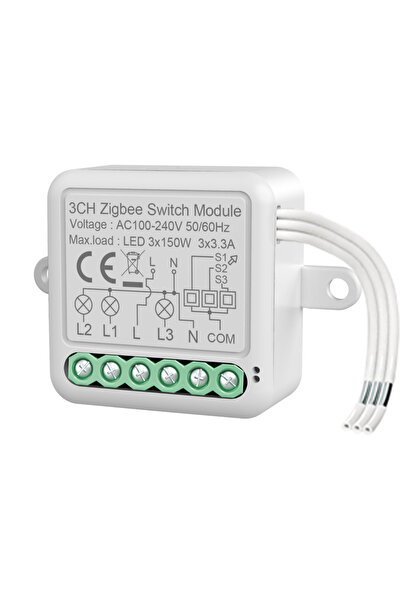 Choice21 مفتاح كهربائي ذكي من نوع تويا واي فاي زيجبي أبيض اللون، ثلاثي المناف...