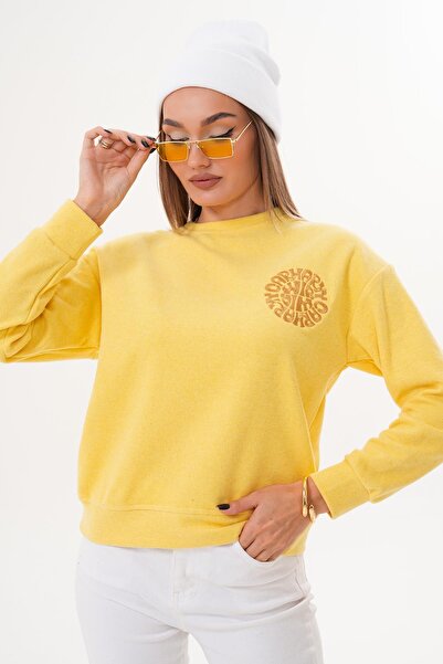 ŞİMAL Γυναικείο κεντημένο λεπτομερές πλεκτό φούτερ Σελανικής 255224 -