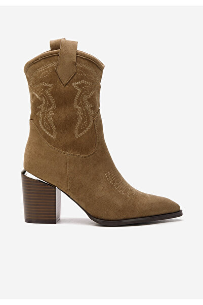 B T Shoes Khaki kotníkové boty cowboy Sudera