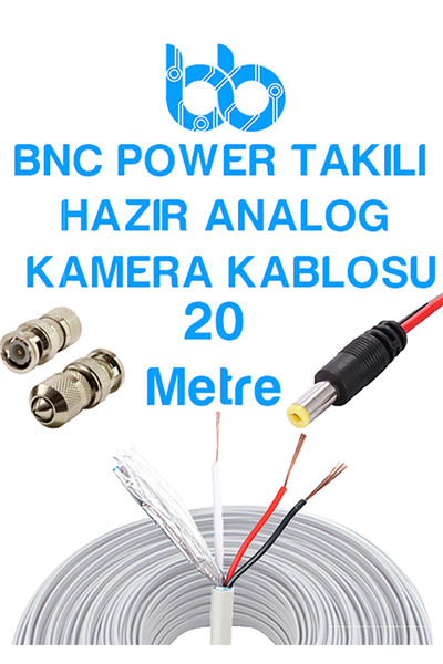 İMEXTECH Analog Kamera Bağlantı Kablosu Power Jack Uçlu BNC Takılı Kullanıma ...