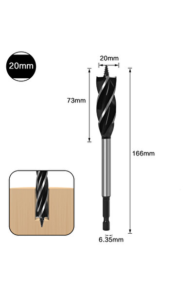 Choice12 20mm 10mm-35mm Twist Drill Bit Set Wood Fast Cut Auger Carpenter Joi...