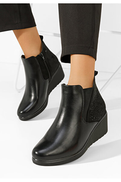 B T Shoes Μποτακια πλατφορμεσ Sybil Μαύρα