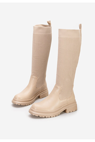 B T Shoes Cizme tip shareta Fareza bej