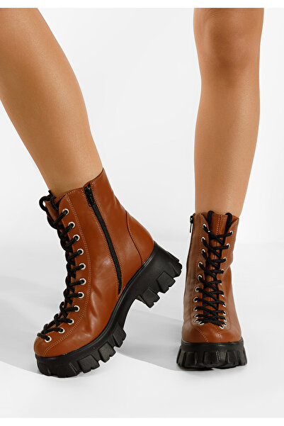 B T Shoes Αρβυλάκια δερματινα ταμπά Suneca