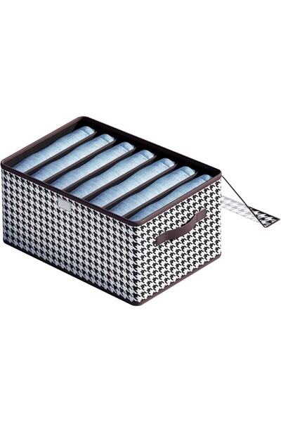 Flippy Storage Box for Clothes, Underwear, Socks, and Bras, Textile Material, 7 Compartments, 44x30x