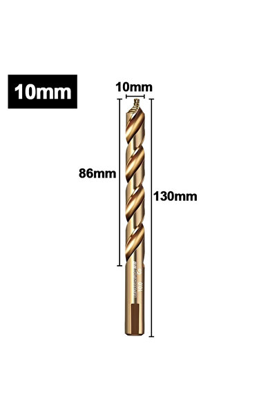 Choice14 10mm M35 Step Twist Drill, Cobalt Content Straight Shank Drill (3-13...