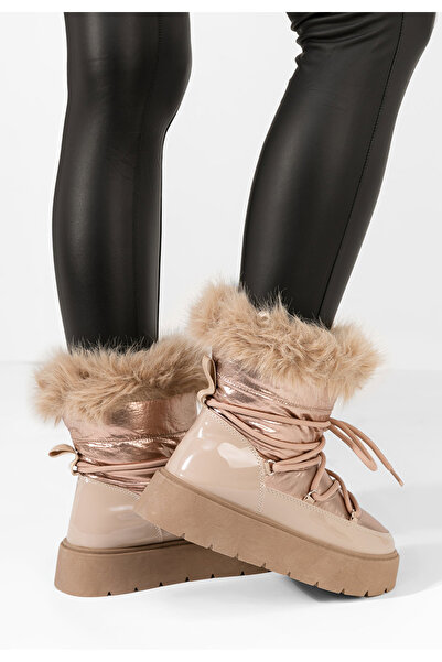 B T Shoes Γυναικείες Μπότες Χιονιού Shaquana χακι