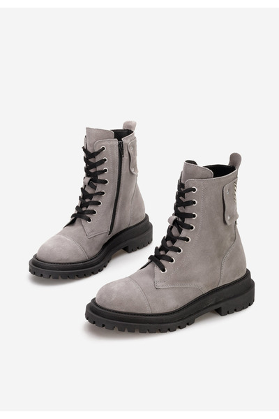 B T Shoes Αρβυλάκια δερματινα Navara V2 γκρι