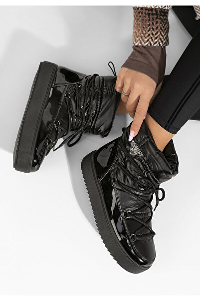 B T Shoes Γυναικείες Μπότες Χιονιού Andaraia Μαύρα