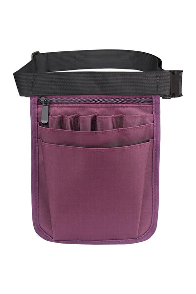 Choice3 حقيبة خصر أرجوانية حمراء مقاومة للماء، مصنوعة من النايلون، تتضمن أدوا...