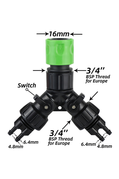 Choice1 موزع رباعي الاتجاهات - محول صنبور للري بالتنقيط، موزع رباعي الاتجاهات...