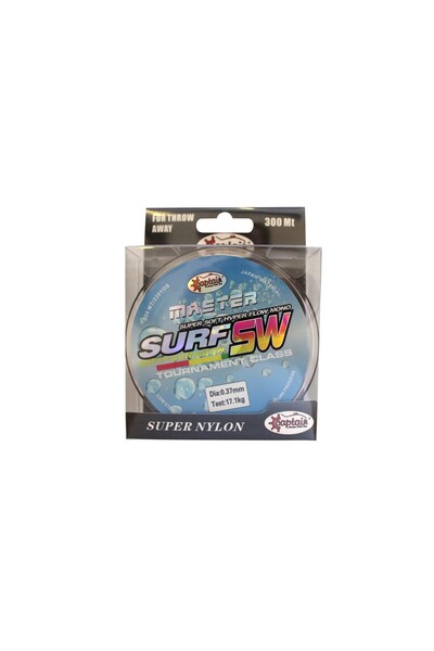 CAPTAIN Surf Master 300Mt Monofilament Fishing Line Multi Color