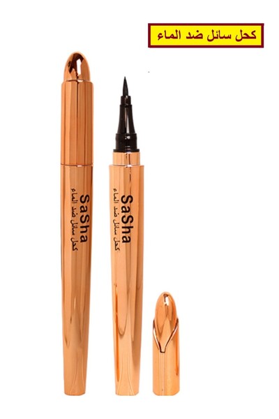 SASHA قلم عين أسود كحل سائل ضد الماء قلم تحديد العين يرسم العين بشكل أنيق فتح العيون برسم خطوط دقيقة