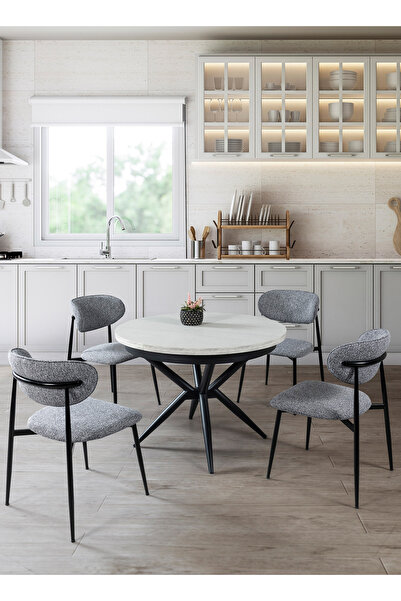 Eymense Zell 4 Sandalyeli Mutfak Masa Takımı