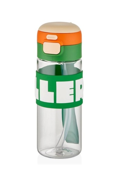 Vagonlife Diller 600 Ml Silikon Pipetli Tritan Matara Çift İçim D2417 Yeşil T...
