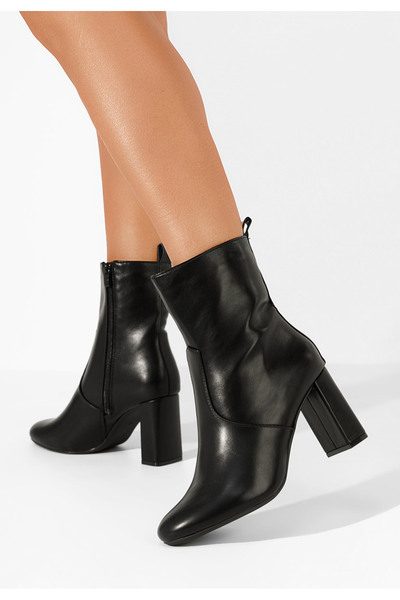 B T Shoes Botine cu toc gros Belleza negre