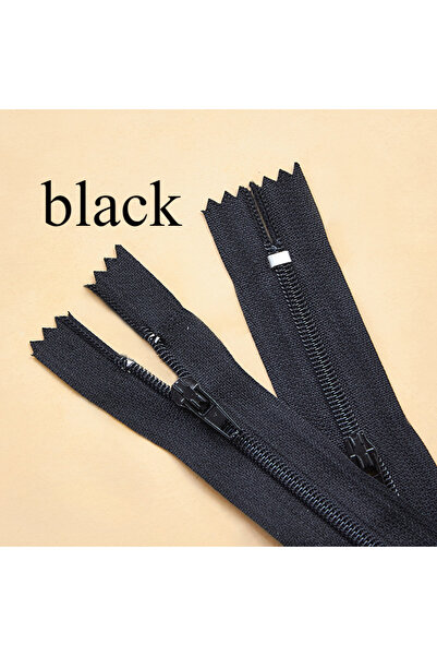 Choice6 3# أسود 12 سم 10 قطع، 3# 20 سم/7.87 بوصة سحابات نايلون ملفوفة بيضاء و...